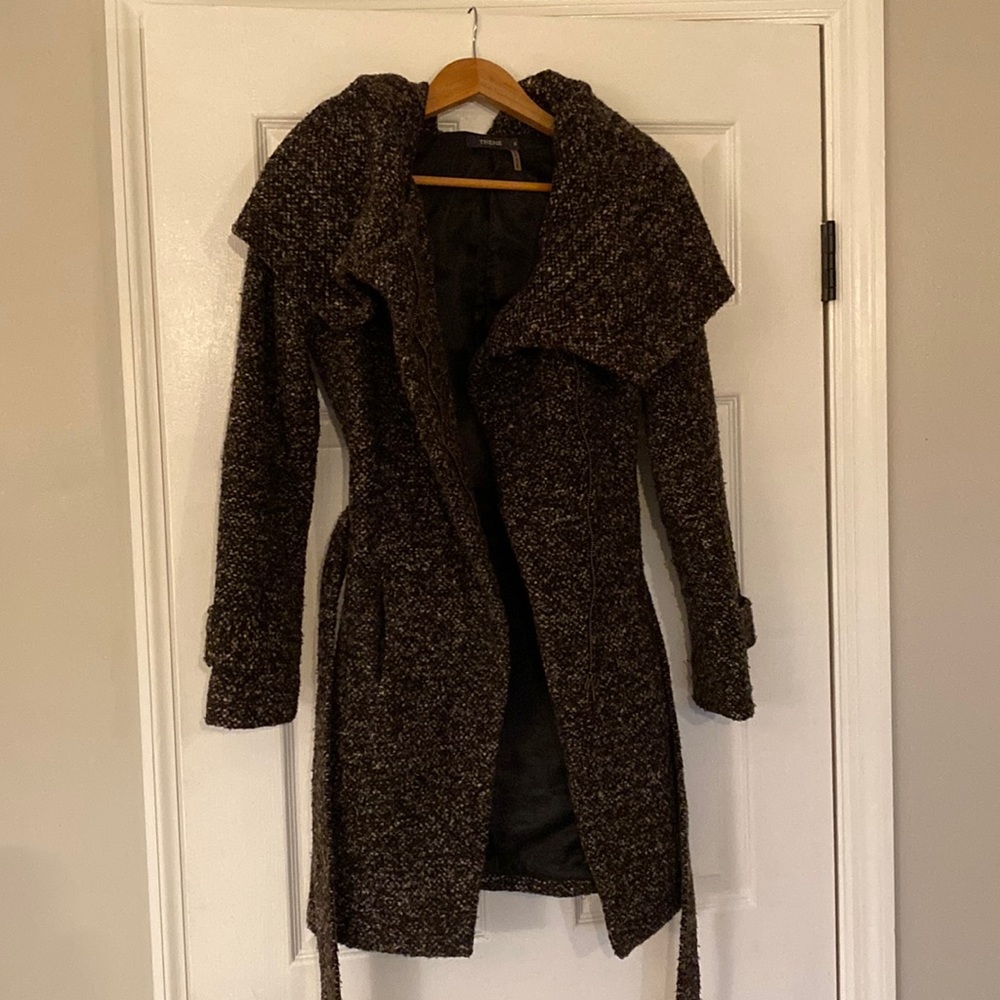 Theme wool wrap coat